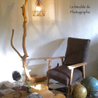 Grand lampadaire branche de hêtre 1m90 – Image 2
