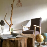 Grand lampadaire branche de hêtre 1m90 – Image 3