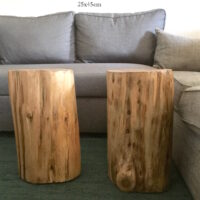 rondin de bois bout de canapé déco nature salon