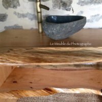 Meuble sous vasque bois salle de bain - 120 x 50 cm – Image 8