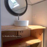 Meuble sous vasque bois salle de bain - 120 x 50 cm – Image 3