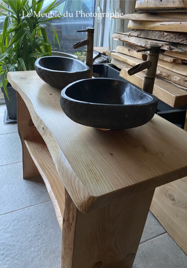 meuble vasque en bois massif douglas