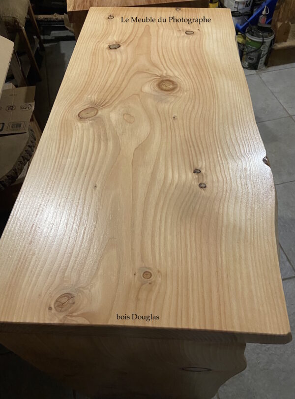 plateau en bois massif douglas pour meuble vasque