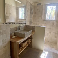 meuble vasque bois sequoia salle de bain