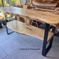 meuble salle de bain bois massif et pieds métal sur mesures fabriqués en France artisanalement