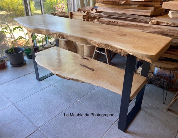 meuble salle de bain bois massif et pieds métal sur mesures fabriqués en France artisanalement