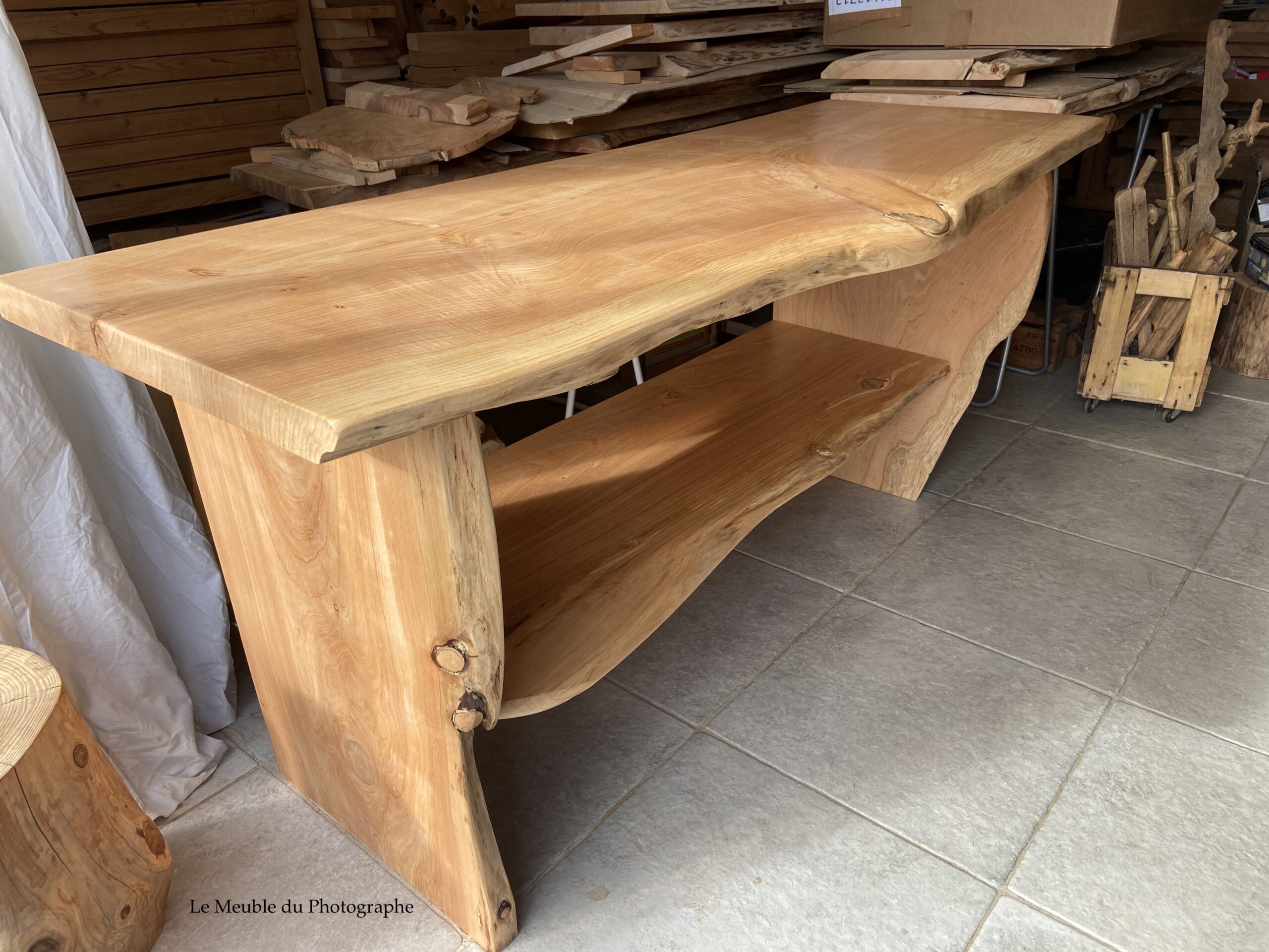 Meuble double vasque salle de bain en bois massif 180cm