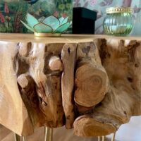 rondin de bois original en table basse