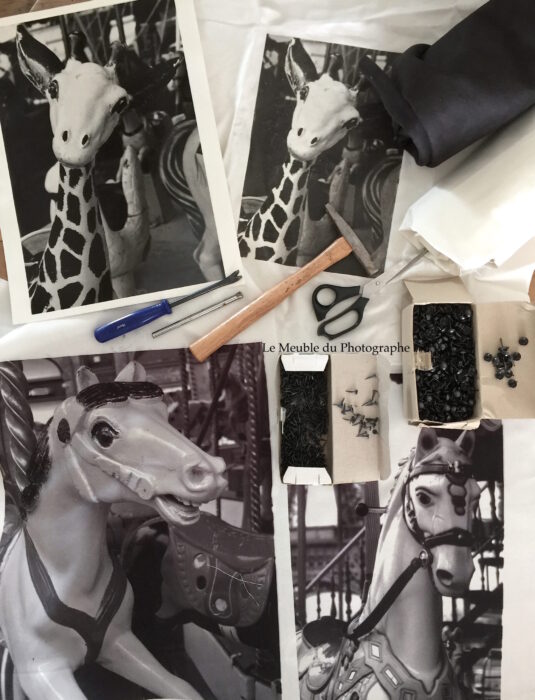 Atelier tapisserie photos noir et blanc