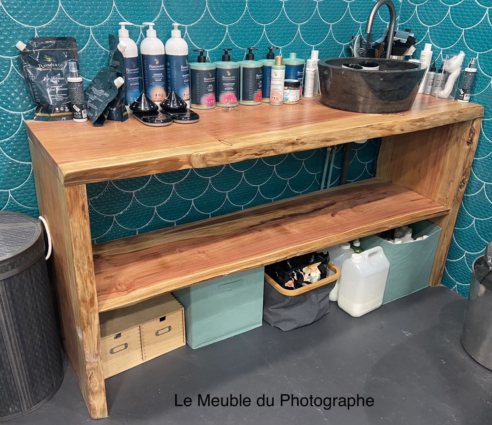 Meuble vasque pour coiffeur 160cm sur mesure